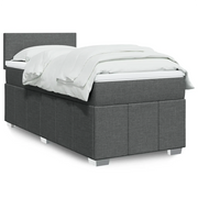 Giroletto a Molle con Materasso Grigio Scuro 80x200 cm Tessuto 3286889