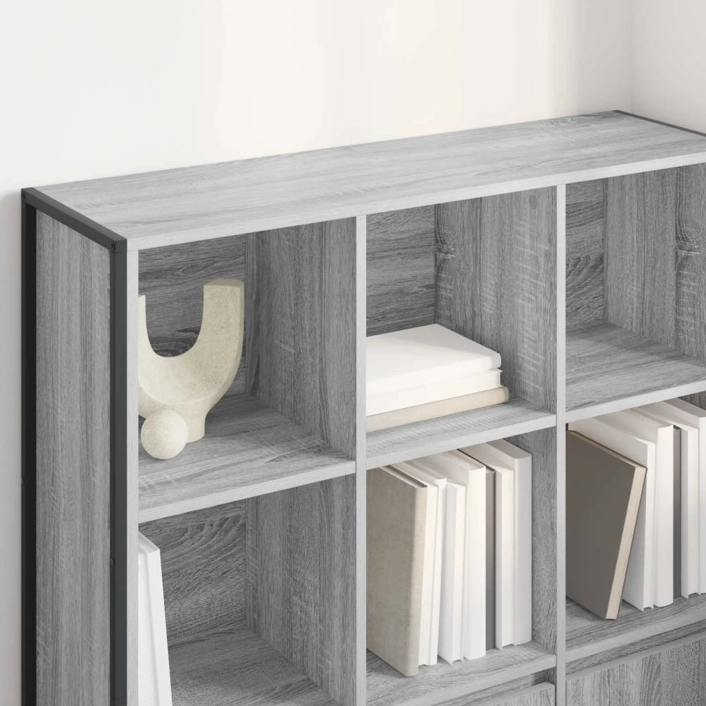 Armadio per Libri 2 pcs Grigio Sonoma 99,5 x 30 x 108 cm