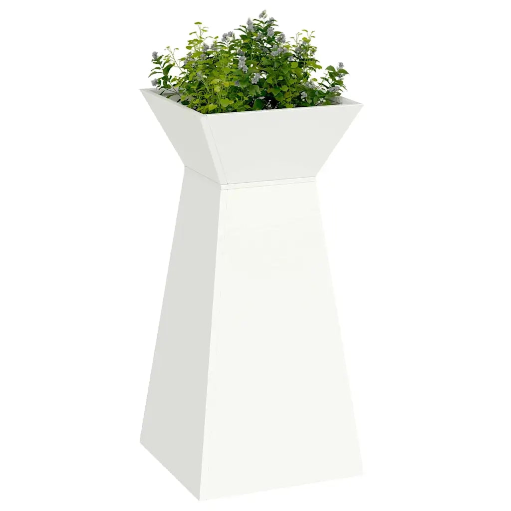 Fioriere | Cassetta per fiori | Vaso a Pilastro Bianco 35 x 35 x 73 cm