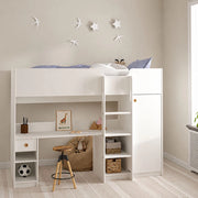 Laliso, Composizione Camera da Letto un Cassetto, 203x104x150h cm Bianco