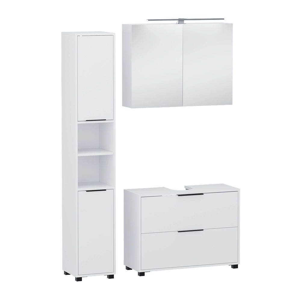 Vicco Set di mobili da bagno Bianco 3 parti