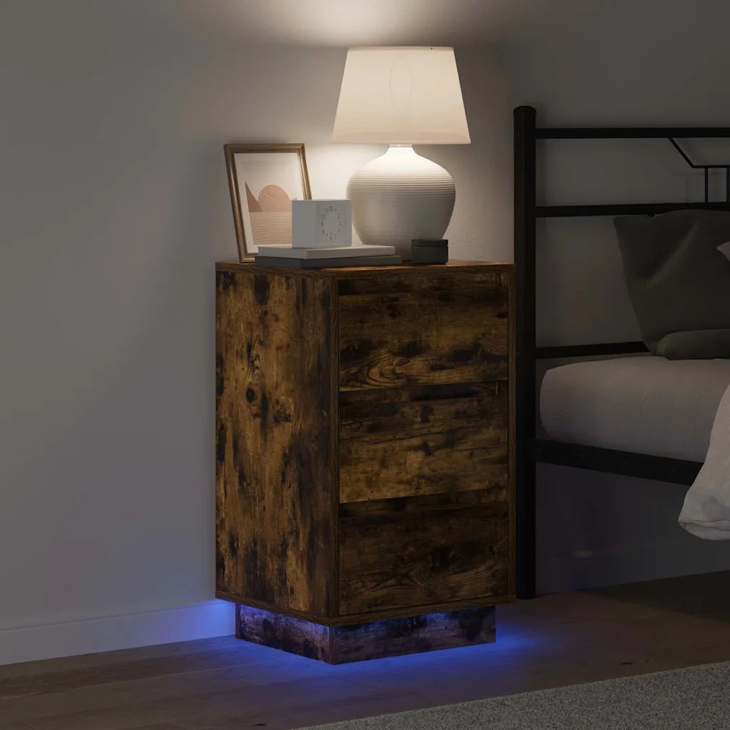 Armadio da Notte con cassetto Rovere fumé 39 x 34,5 x 65 cm 869630