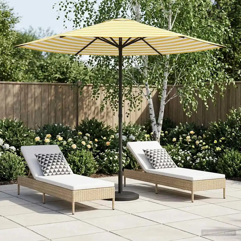 Parasole da Giardino con Base 230 x 230 cm Poliestere 42036183