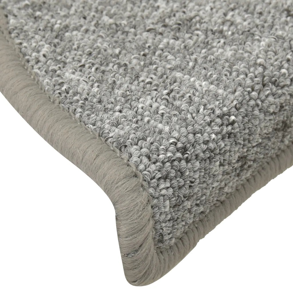 Tappetini per scale 15 pz 56x17x3 cm Grigio chiaro Semicircolari 322370
