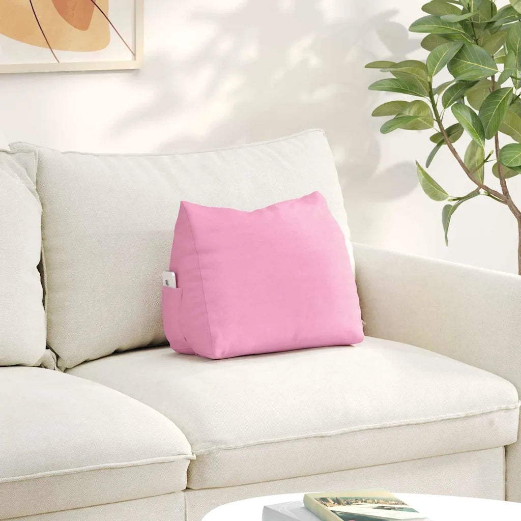 Cuscino per Schiena Rosa 45 x 20 x 35 cm Tessuto