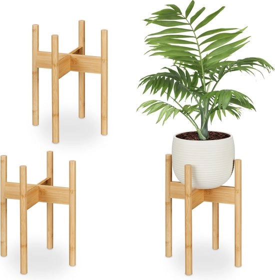 Standarizzazione per fiori in bambù - set da 3 - interna - vasi per fiori fino a Ø 25 cm