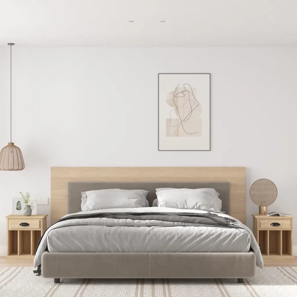 Set di 2 Comodini | Armadio da Notte | Mobiletto da notte Rovere Sonoma 43x36x50 cm