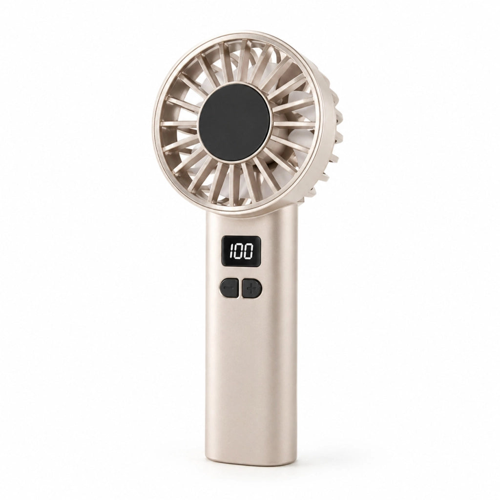 VENTILATORE PORTATILE RICARICABILE USB DISPLAY LED MINI POTENTE COMPACT AS-06638