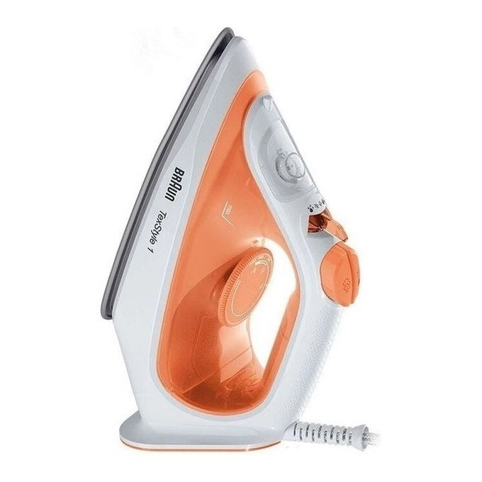 Braun TexStyle 1 SI 1009 Ferro a vapore Piastra antiaderente 1900 W Arancione, Bianco