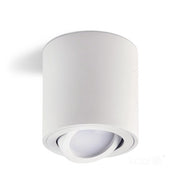 Spot soffitto a vista rotondo Ø8 bianco orientabile GU10