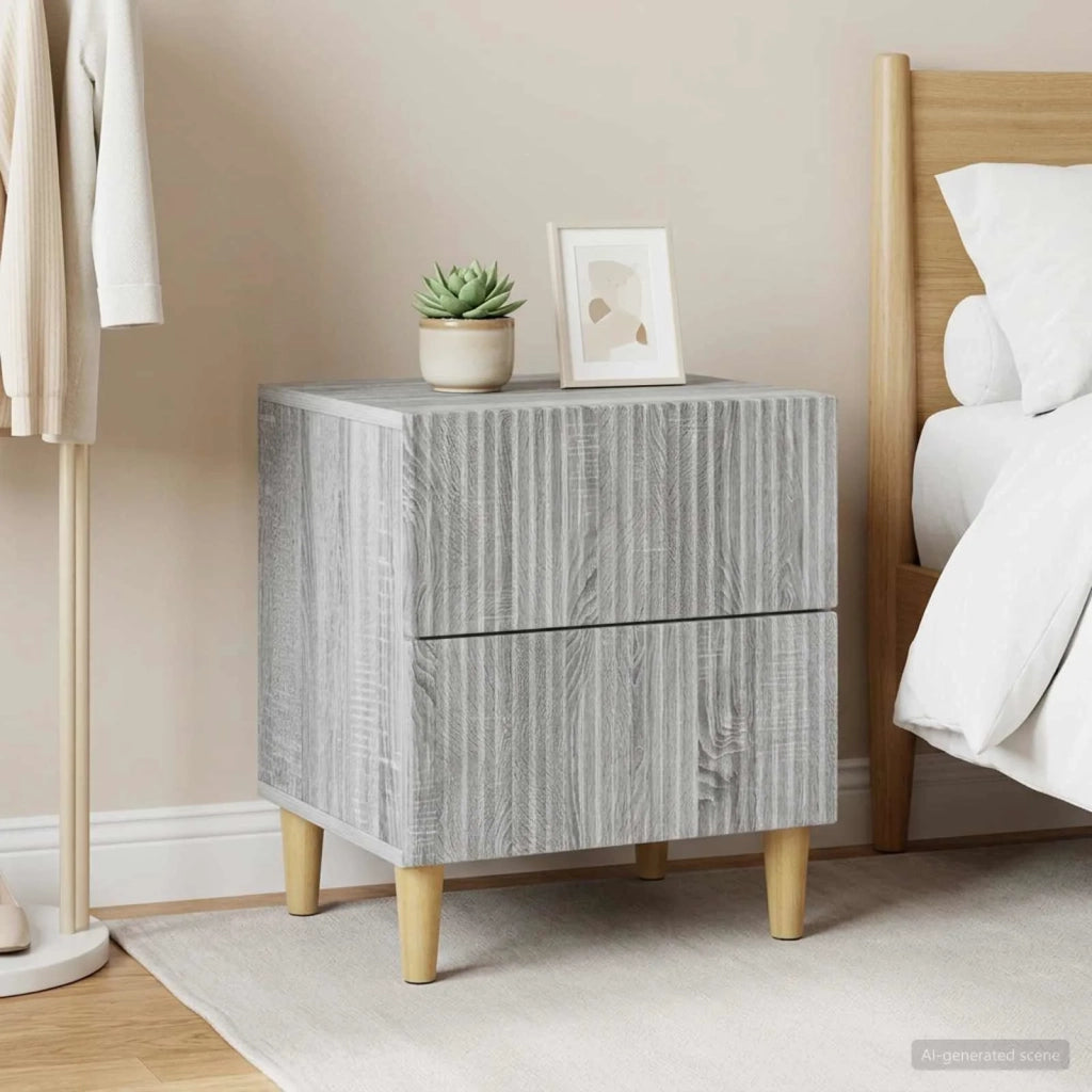 Armadio da Notte 2 pcs Grigio Sonoma 43 x 34,5 x 48 cm 894538