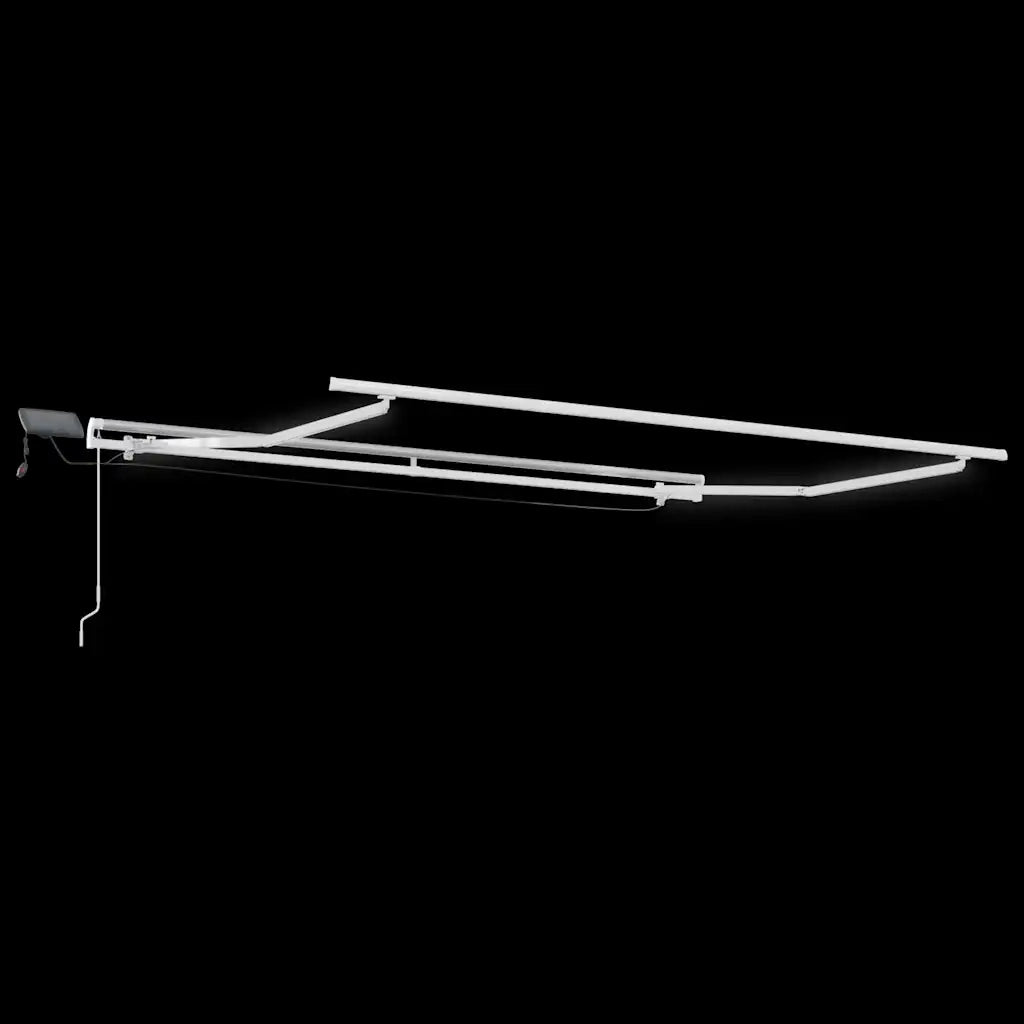 Tenda da Sole Retrattile Manuale con LED Antracite e Bianco