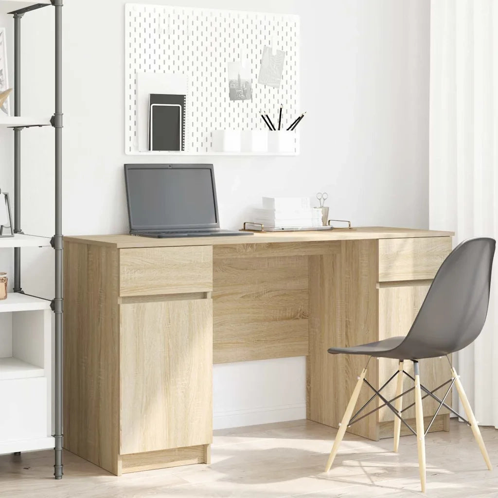Scrivania rovere sonoma 140 x 49 x 76 cm Legno multistrato 3328509