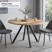 Dining Table 110x75 Cm Solid Mango Wood