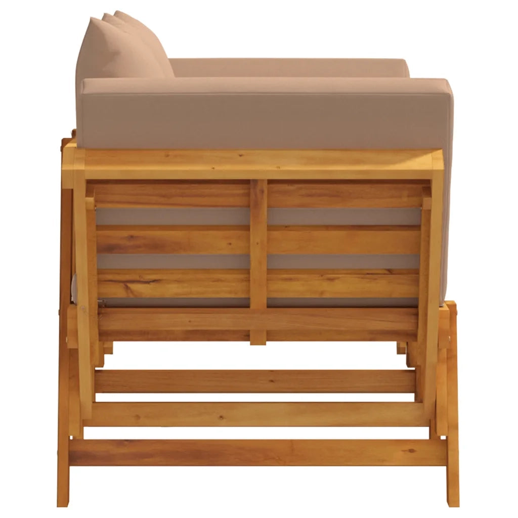 Panchina da Giardino | Panca da Giardino con Cuscini 2-in-1 in Legno di Acacia