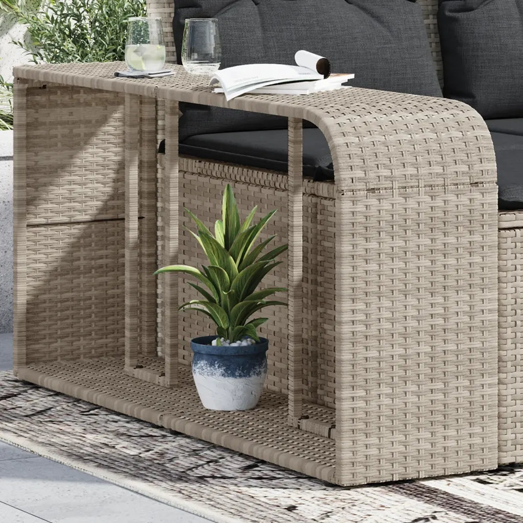 Scaffali Portaoggetti 2 pz Grigio Chiaro in Polyrattan CFW2932440