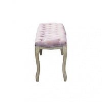 Panca Misty in Velluto Rosa 110x36x47 h cm in Legno Rosa