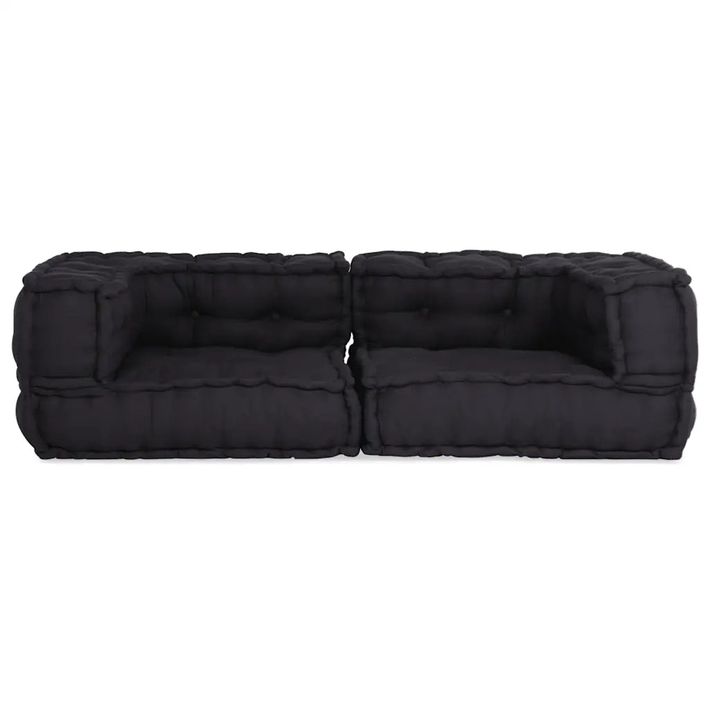 Divano Modulare a 2 Posti Antracite 140x70x36 in Tessuto 4019028