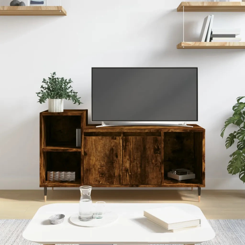Mobile TV | Armadietto TV | Mobile Porta TV Rovere Fumo 100x35x55 cm in Legno Multistrato