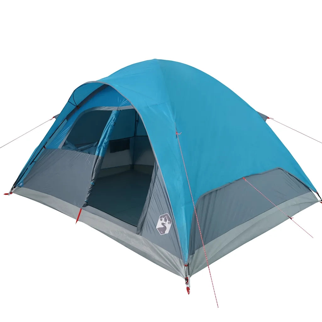 Tenda da Campeggio a Cupola per 4 Persone Blu Impermeabile 94556