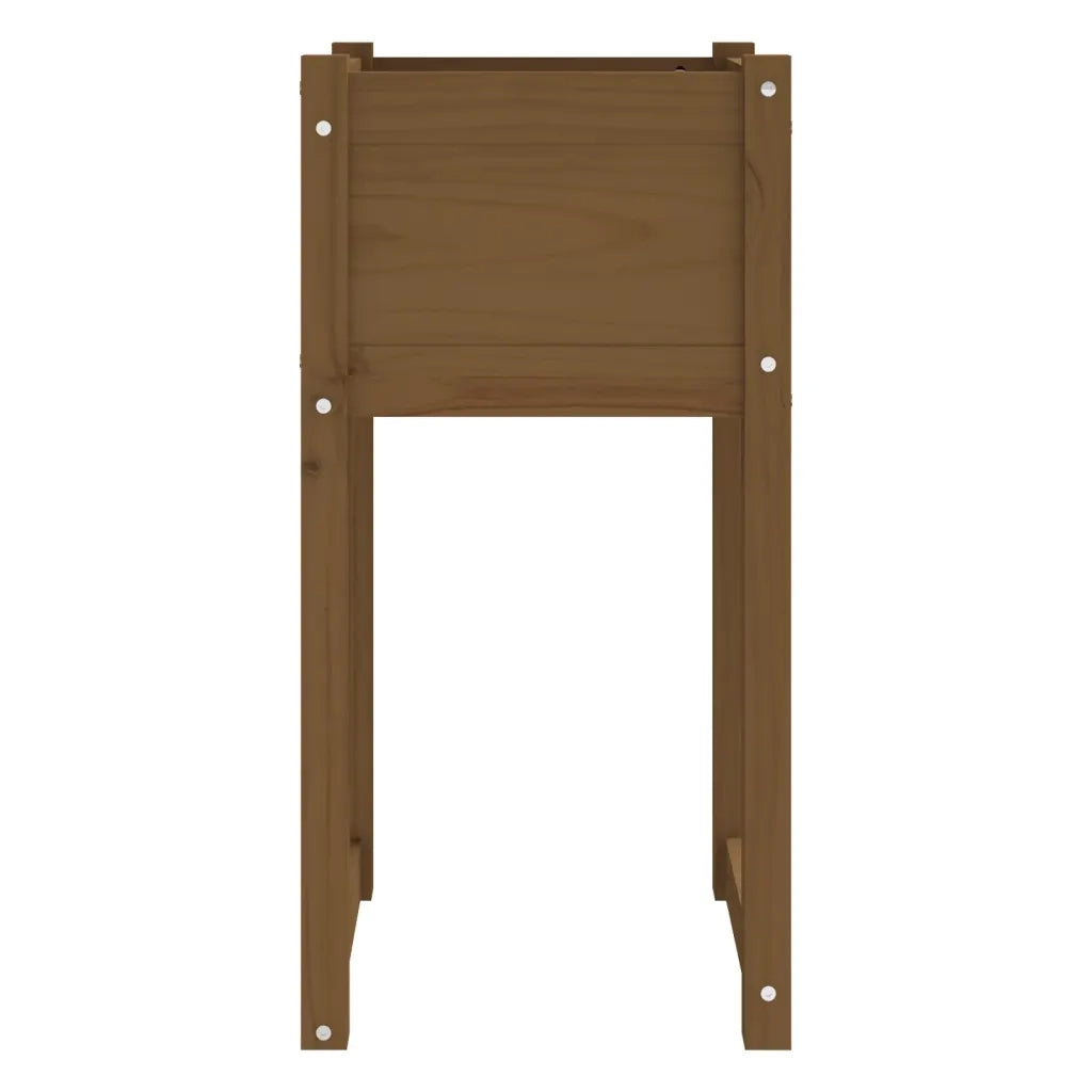 Fioriere 2 pz Marrone Ambra 40x40x81 cm Legno Massello di Pino 822129