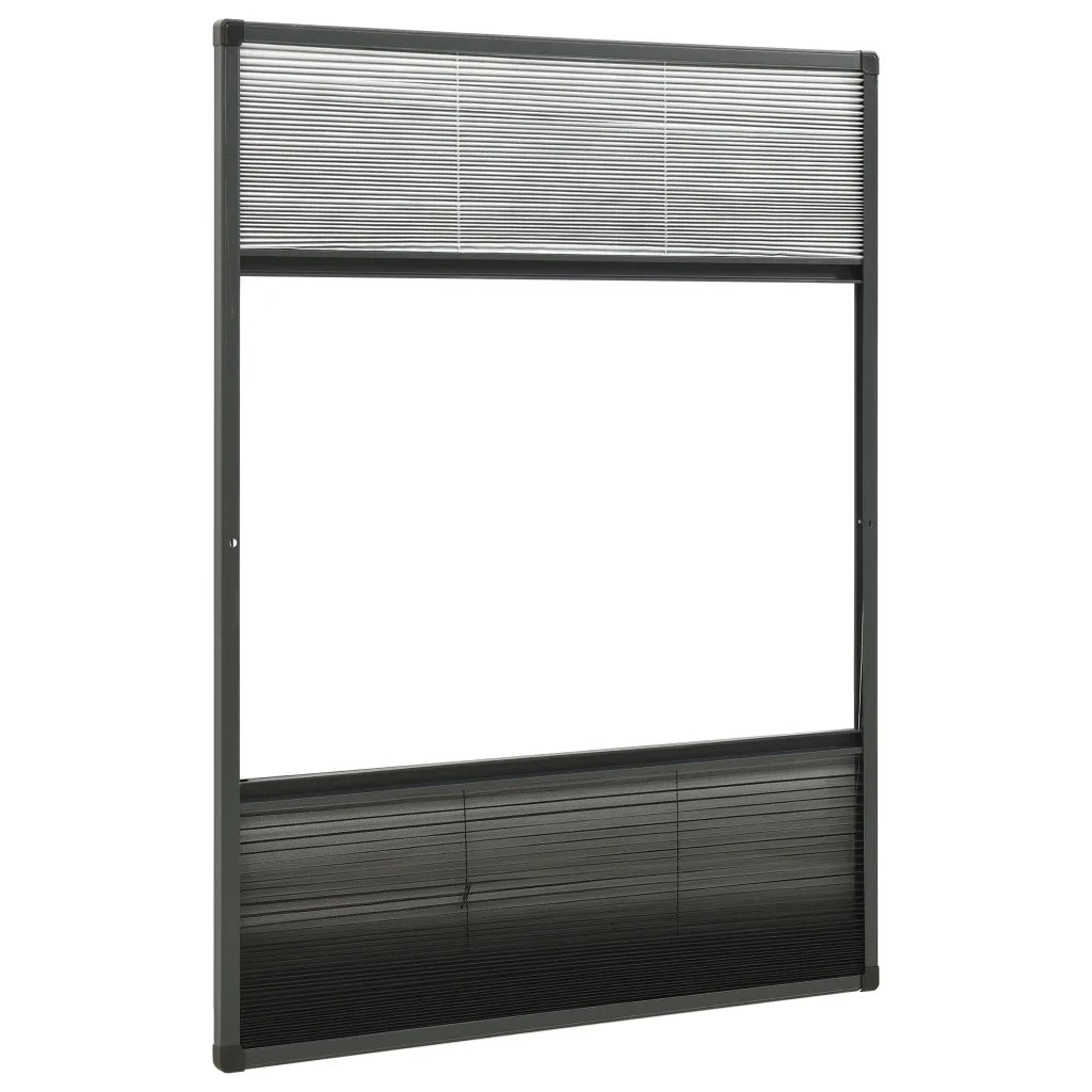 Zanzariera Plissettata Finestra Alluminio 80x120 cm con Tendina cod mxl 56070
