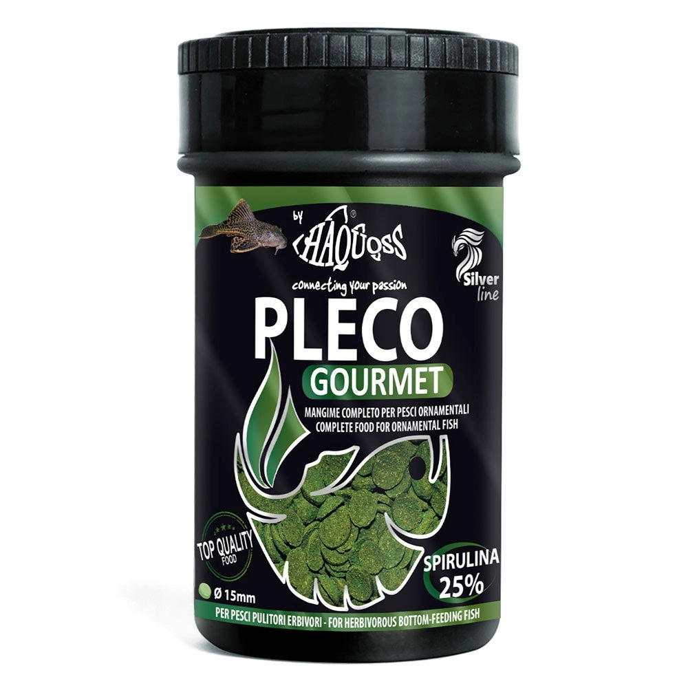 Haquoss Pleco Gourmet 250ml - pastiglie affondanti per pesci da fondo erbivori
