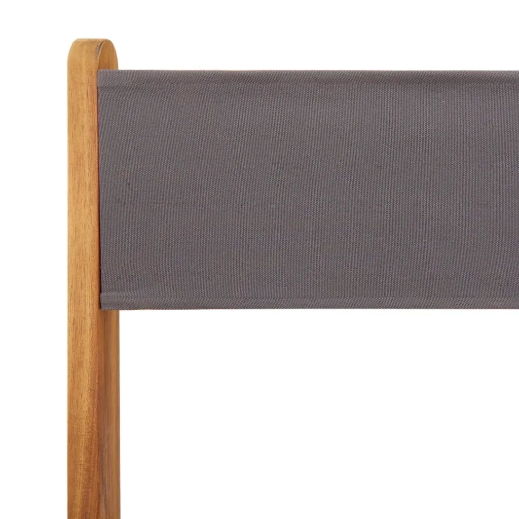 Sedie Giardino Pieghevoli 4pz Antracite Tessuto Legno Massello 3214613