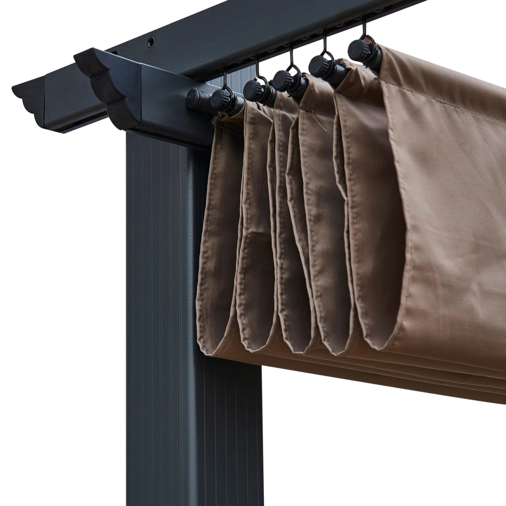 Pergola autoportante 3 × 3m CASSIS taupe - struttura in alluminio