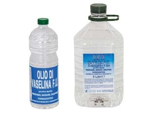 OLIO ENOLOGICO DI VASELINA FARMACEUTICO F.U.- - lt.1 in flacone pedana pz.600 - 12 pezzi