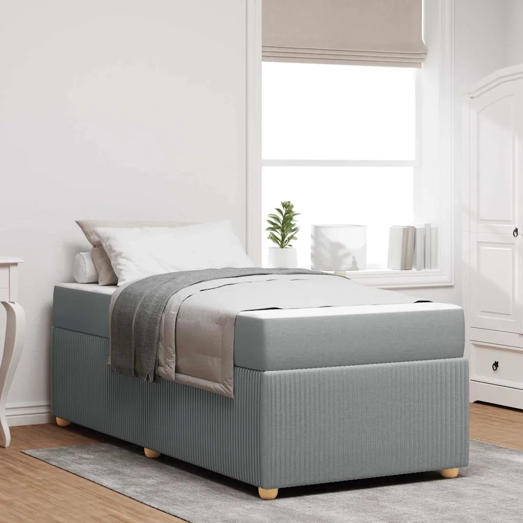 Struttura del letto Grigio chiaro 90 x 200 cm Tessuto 3398340
