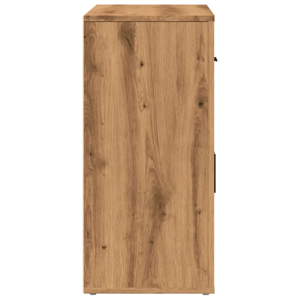 Buffet credenza cassettiera mobiletto mobile contenitore organizer per cucina soggiorno salotto fatto a mano 80 x 33 x 70 cm legno ingegnerizzato marrone 02_0030821