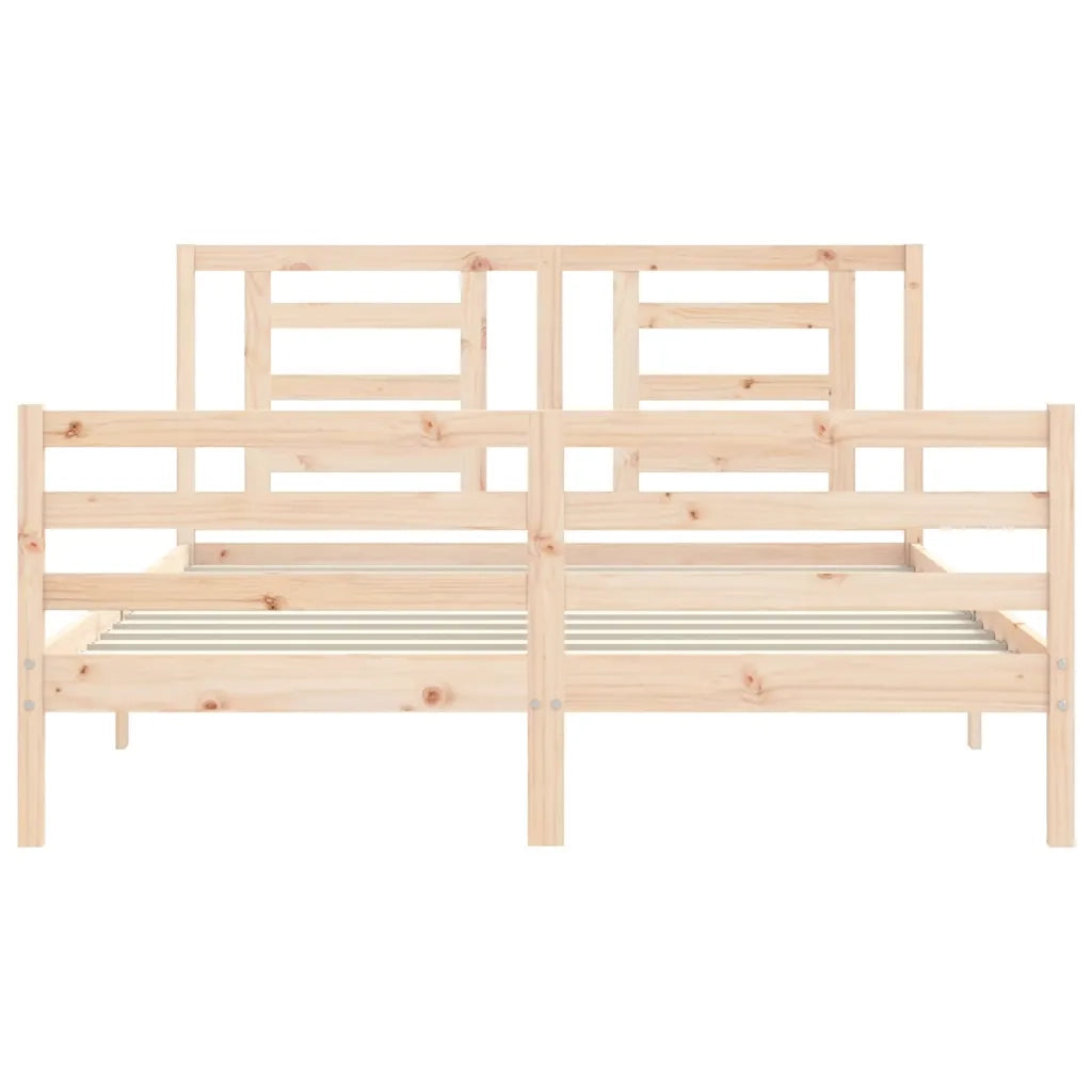 Giroletto con Testiera-Struttura Letto con testiera 160x200 cm in Legno Massello 198062