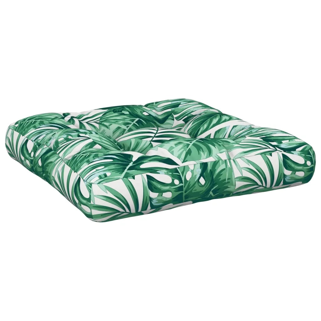 Cuscino per pallet | Cuscini per sedie con Motivo a Foglie 50x50x12 cm in Tessuto