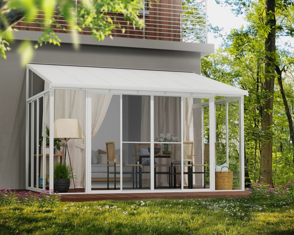 Canopia Set Di Porte a Rete Per Sanremo Pergola Chiusa Bianco