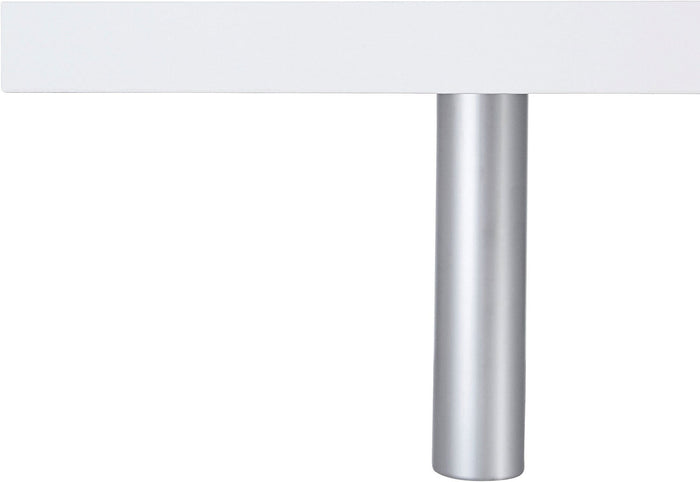 Tavolino a S con Ripiani a Giorno 55x41,5x55 cm Zeta Bianco Lucido