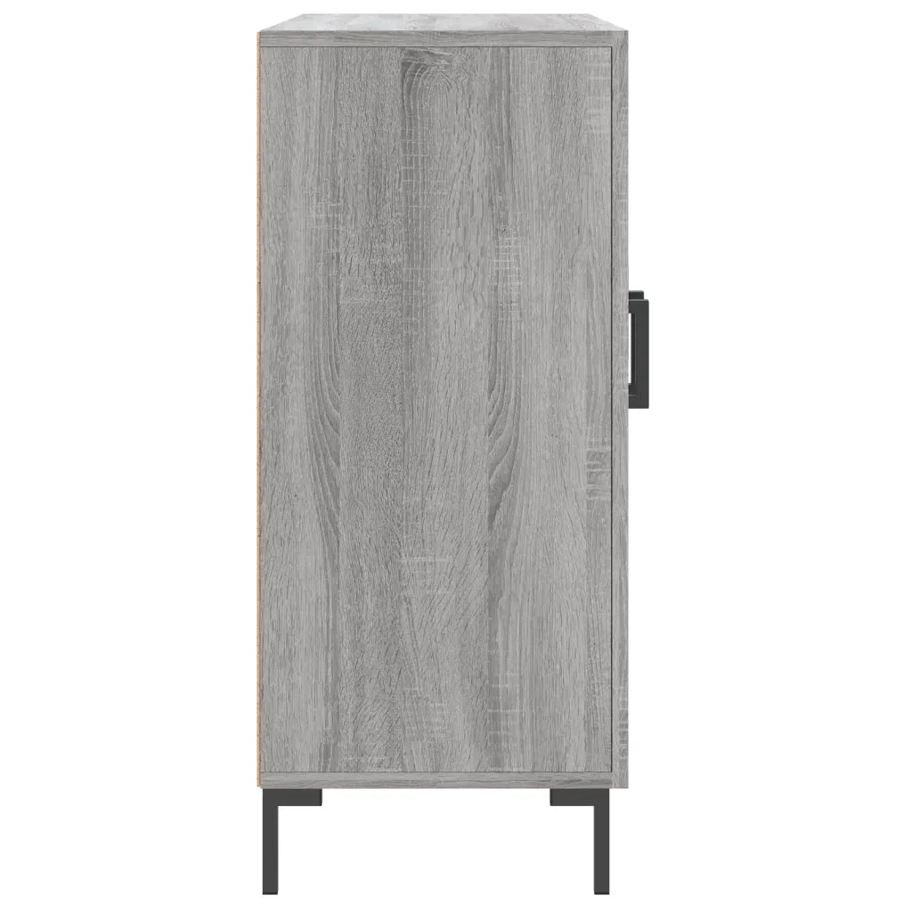 Credenza Grigio Sonoma 90x34x80 cm in Legno Multistrato 828114