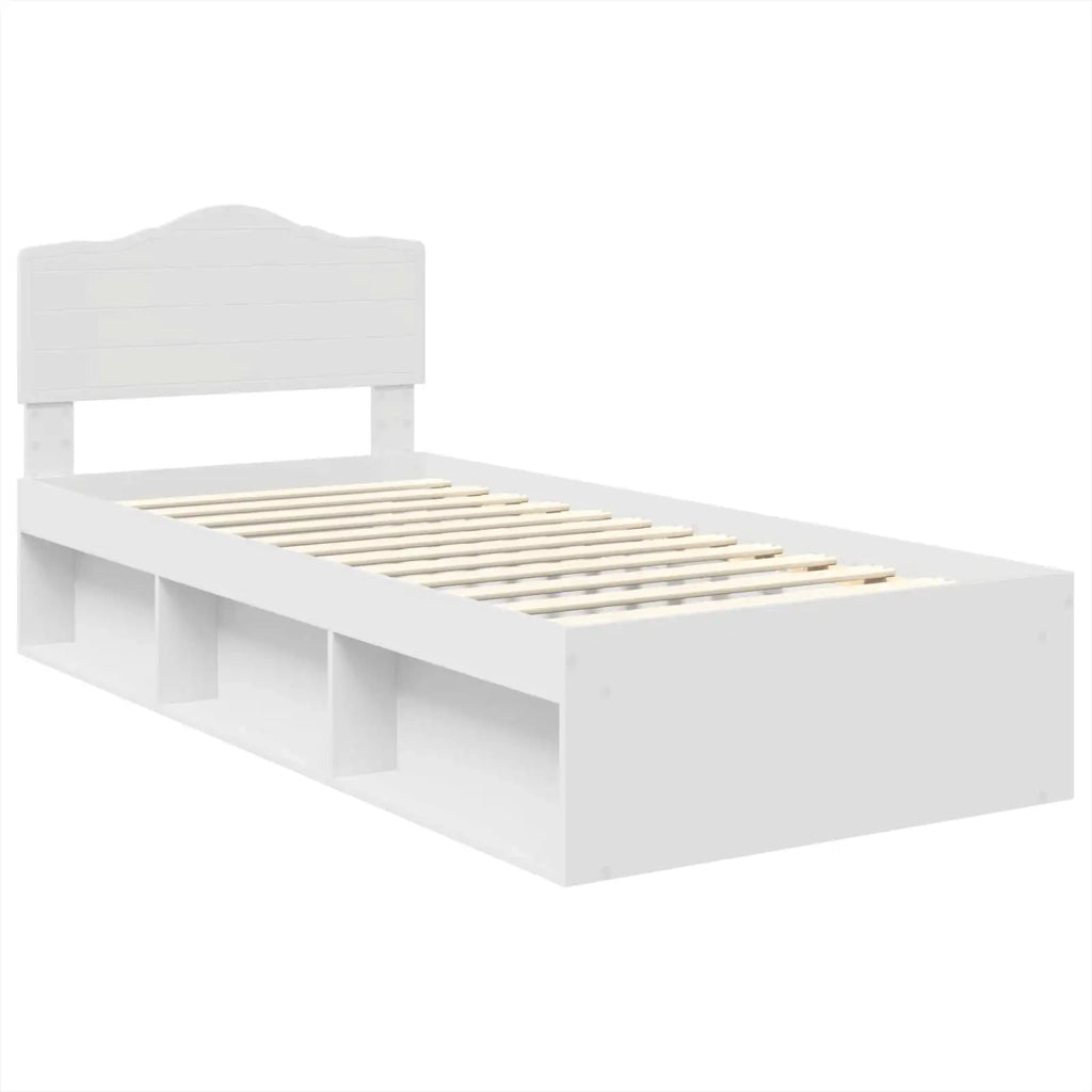 Struttura del letto Bianco 90 x 190 cm Pino massello 3412952