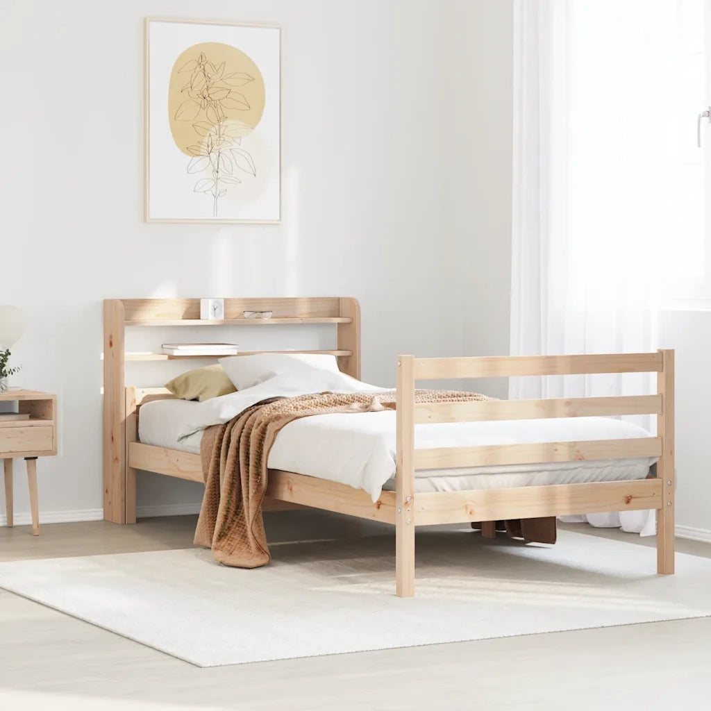 Giroletto con Testiera 100x200 cm Legno Massello di Pino