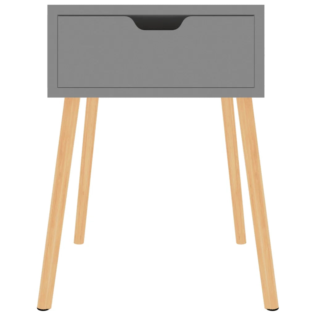 Comodini 2 pz-Set di 2 Tavolino da notte Grigi 40x40x56 cm in Legno Multistrato