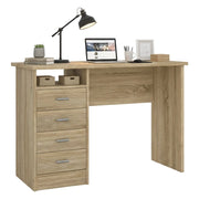 Scrivania con quattro Appollo, colore rovere, cm 110 x 76 x 48