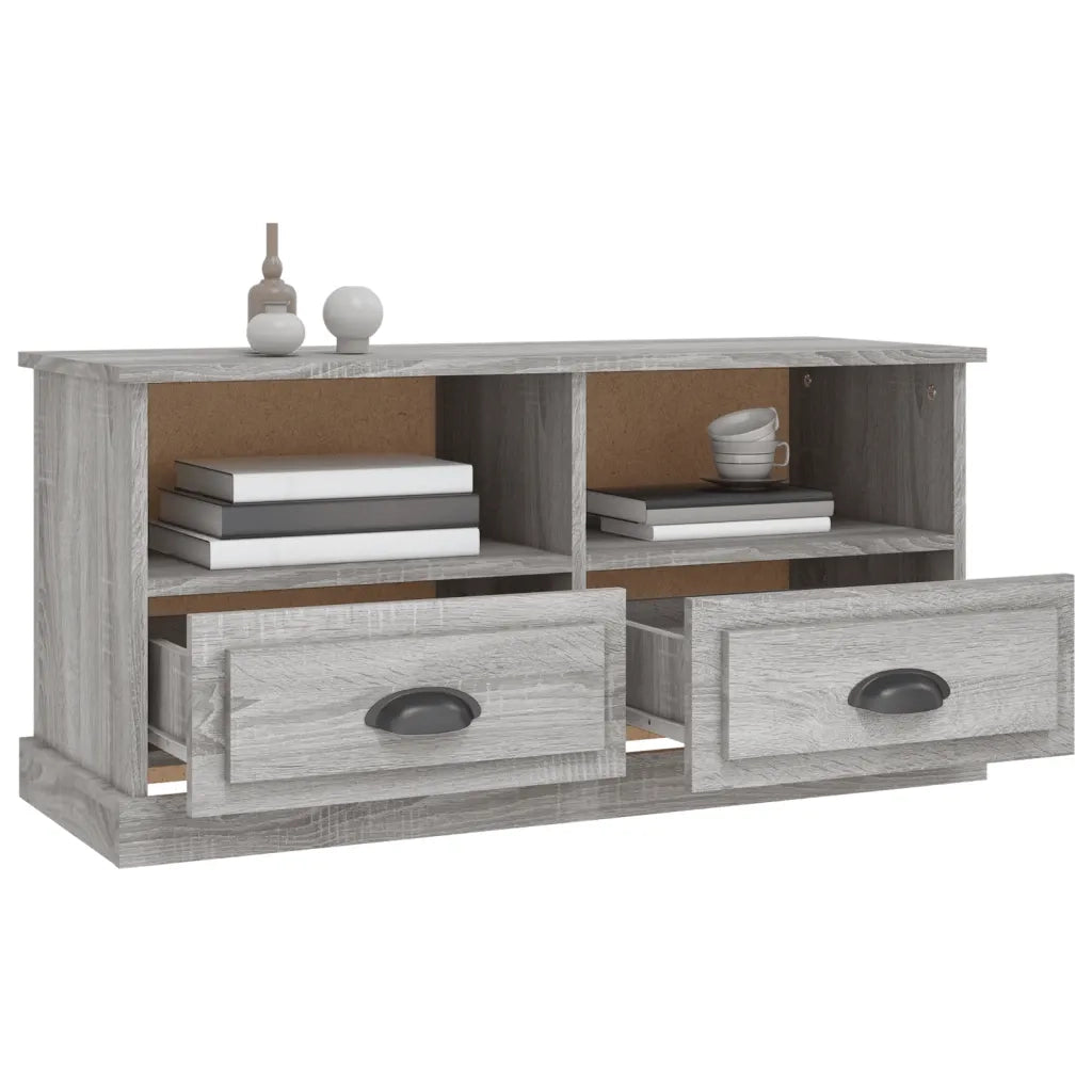 Mobile TV Grigio Sonoma 93x35,5x45 cm in Legno Multistrato 816470