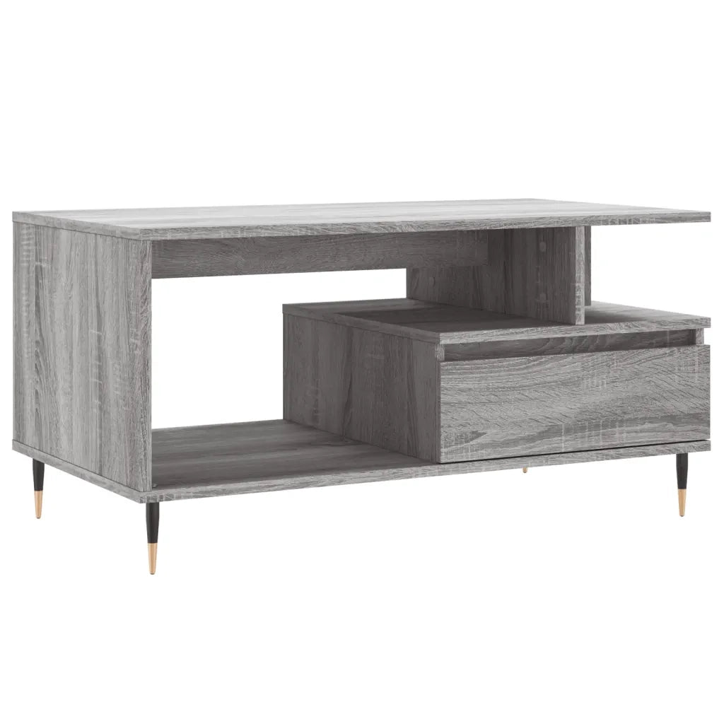 Tavolino da Salotto Grigio Sonoma 90x49x45 cm Legno Multistrato 831018