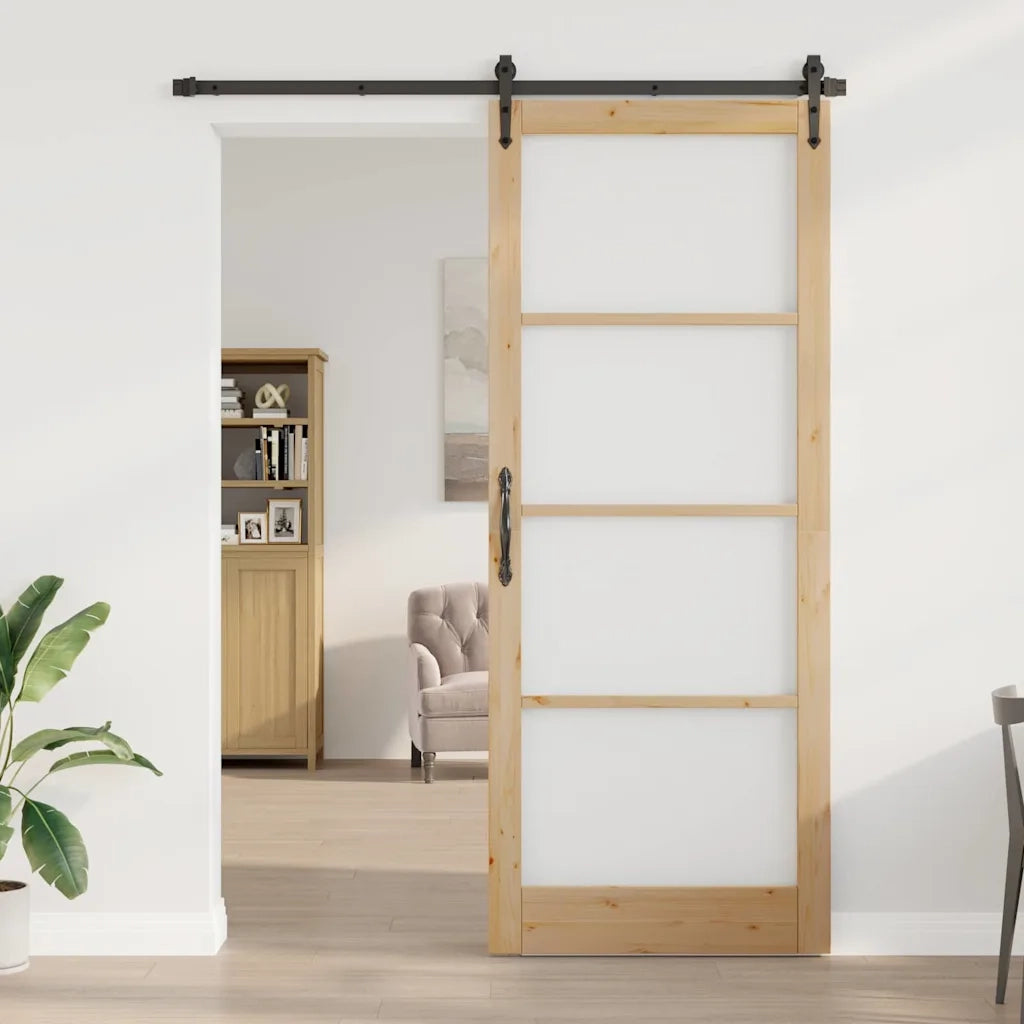 Porta Interna con Vetro ORKDAL Marrone 93 x 232 cm 4102707