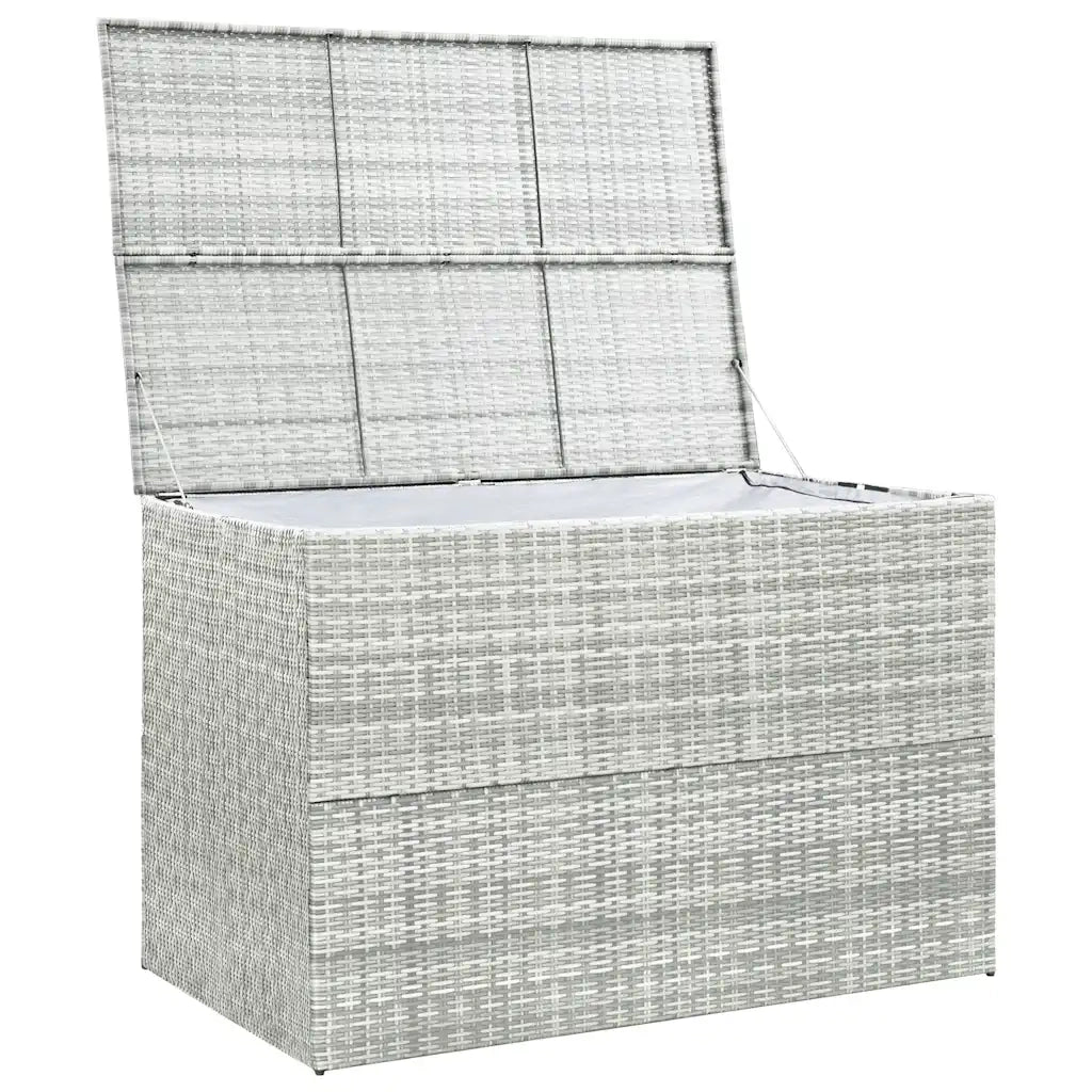 Baule da Giardino Grigio Chiaro 150x100x100 cm in Polyrattan