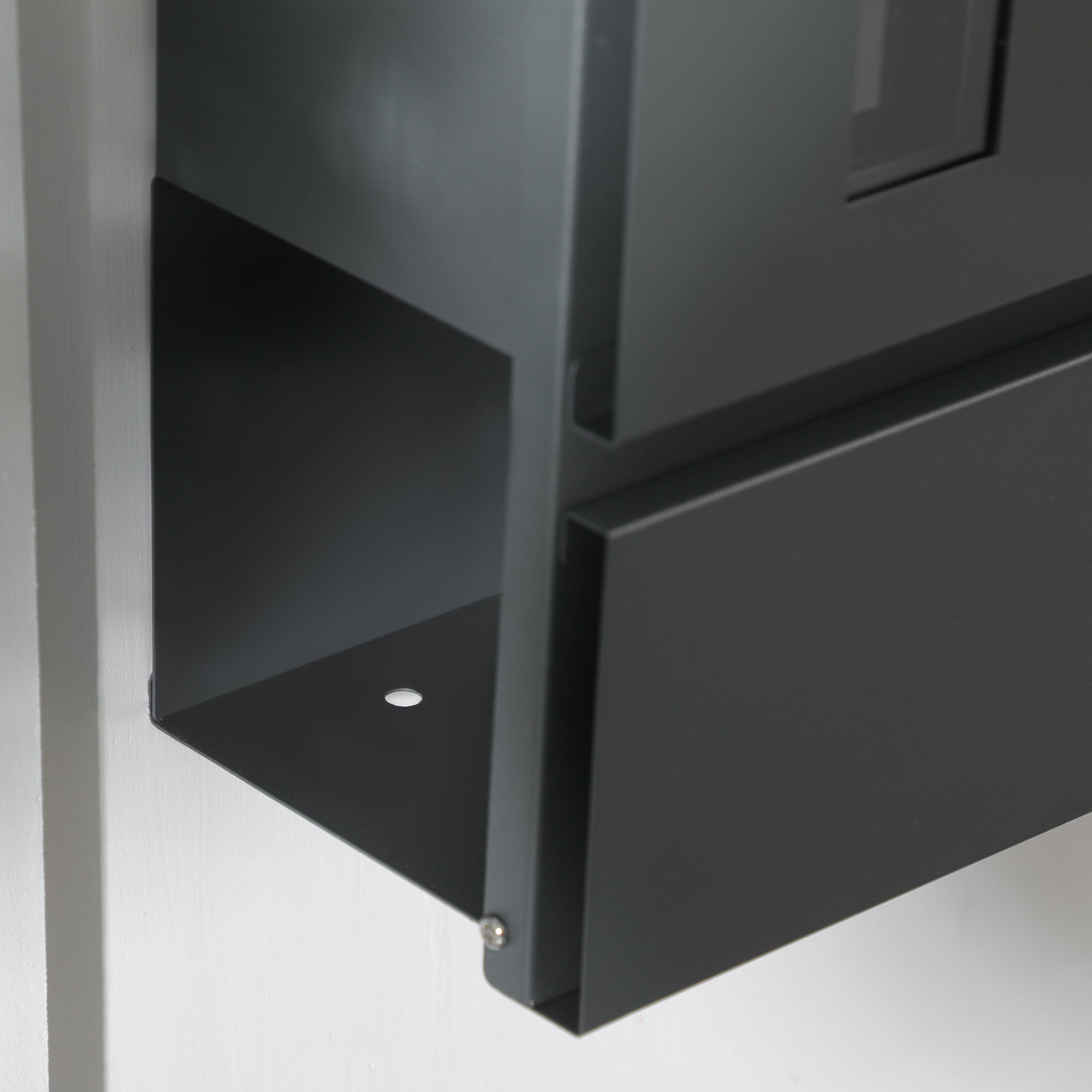 Cassetta Postale 3 Fessure 37x10,5x37 cm 2 Chiavi in Acciaio Zincato Grigio