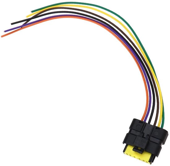 Connettori di sostituzione per luci posteriori - Set di cavi 6 poli - Durata elevata - Compatibile con Clio MK3 - Lunghezza del cavo 28 cm - Prestazioni stabili - Illuminazione