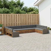 Set divani 10 pz Legno di Acacia Massello 3383910