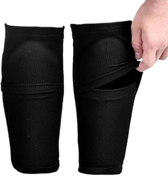 Calzini da Calcio con Protezione per Gamba - Antisudore - Antiscivolo - Resistenti allo Sfregamento - per Bambini - Adattamento Perfetto - 20 cm di Altezza - Calzini da Calcio