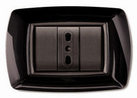 placca life mod. living plastica nero 3posti cod:ferx.8822